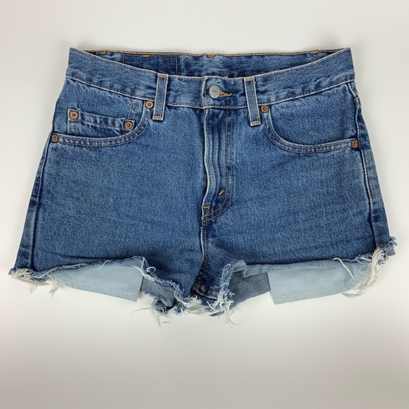 SOLD Levis 512 High Rise Jeans cutoff Shorts - Picture 3 of 4